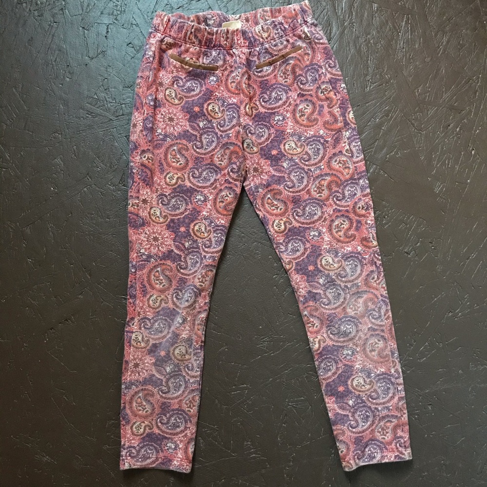 ZARA GIRLS CASUAL COLLECTION PAISLEY PANTS 9/10